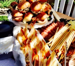 Beautiful day in Spring for a Garden party. Burbank Caterers always happy to serve you.