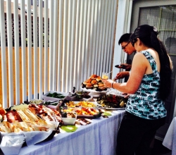 Beautiful day in Spring for a Garden party. Burbank Caterers always happy to serve you.