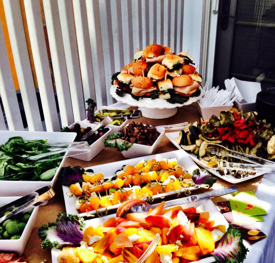 Beautiful day in Spring for a Garden party. Burbank Caterers always happy to serve you.