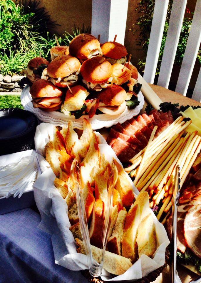 Beautiful day in Spring for a Garden party. Burbank Caterers always happy to serve you.